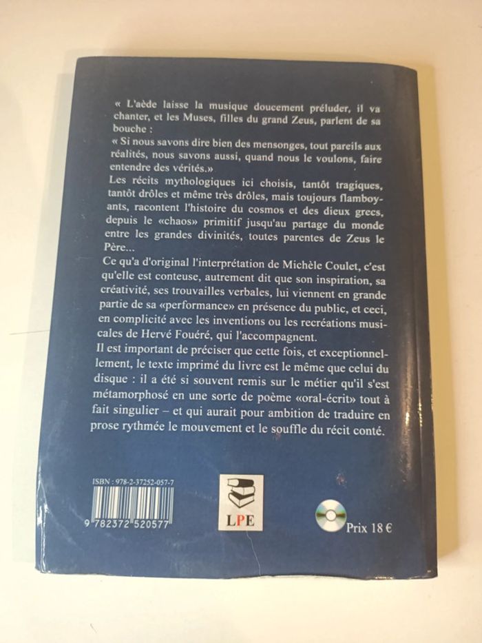 Livre cd zeus et les dieux olympiens (Michèle Coulet / la petite edition) - photo numéro 2