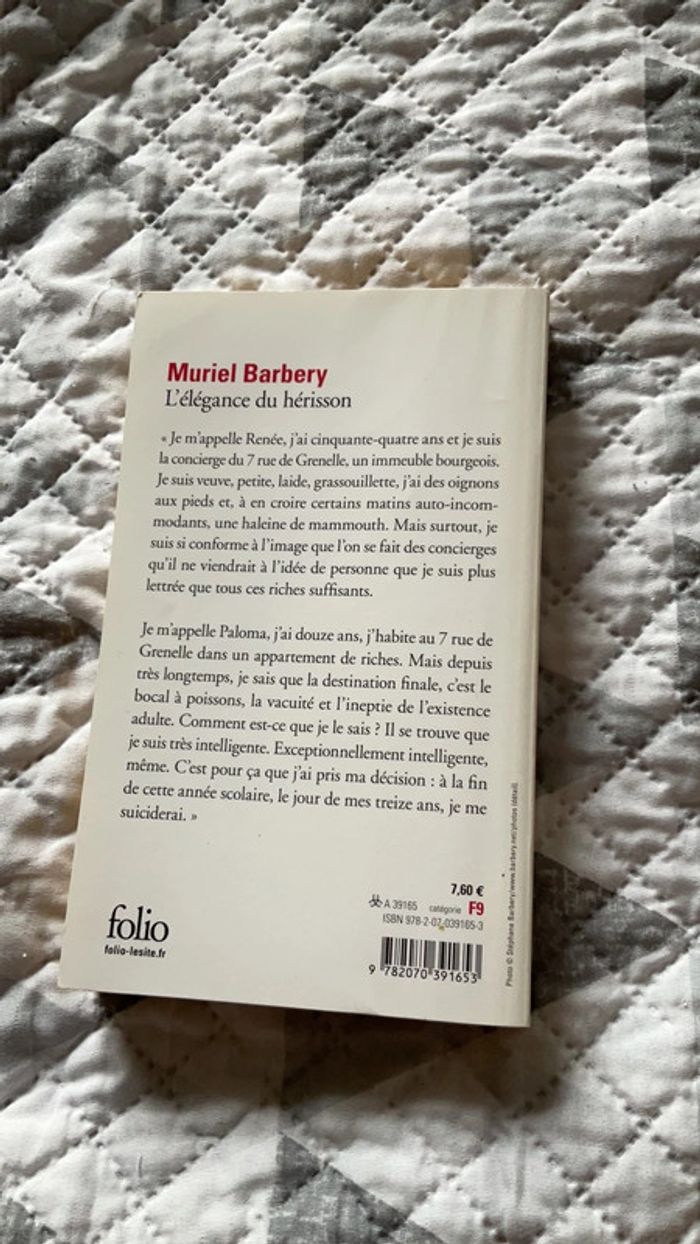 #l’élégance du hérisson Muriel Barbery. ) - photo numéro 3