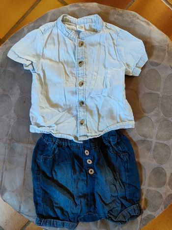 Tenue short et chemise manches courtes