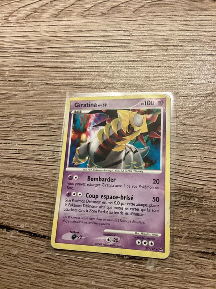 carte Pokémon giratina 27/127 Année 2009
