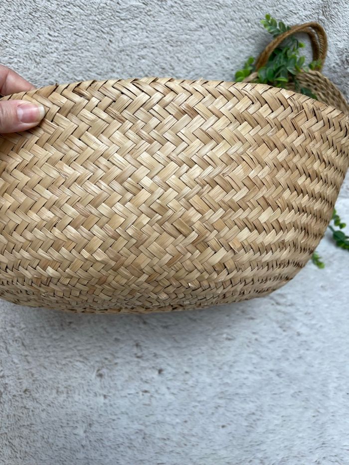 Grand panier de rangement en roseau - Atmosphera - photo numéro 3