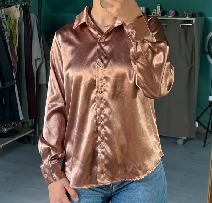 chemise shein satin