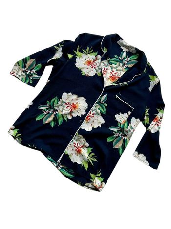 Chemise bleu marine à fleurs Lili & Lala taille S