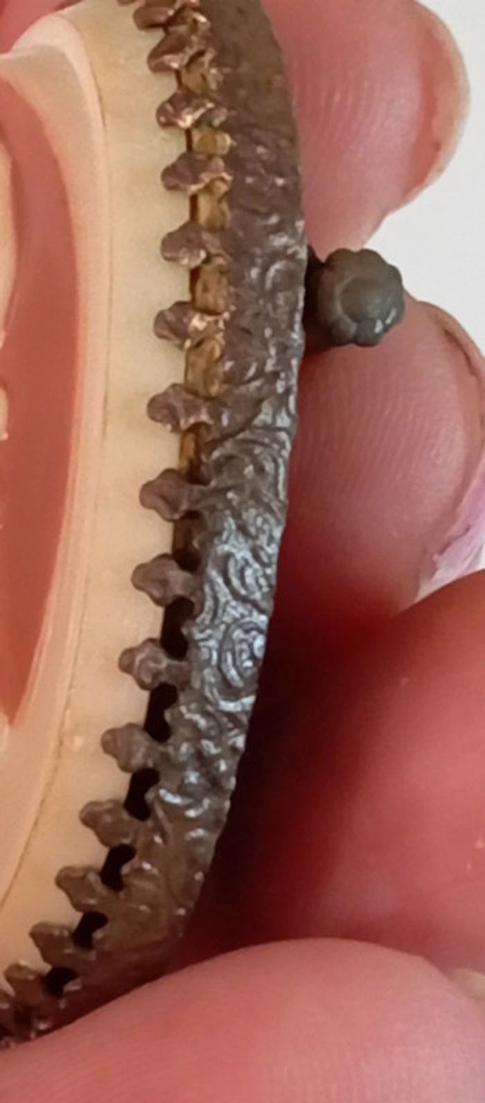 Broche Francaise ancienne celluloïd - photo numéro 10