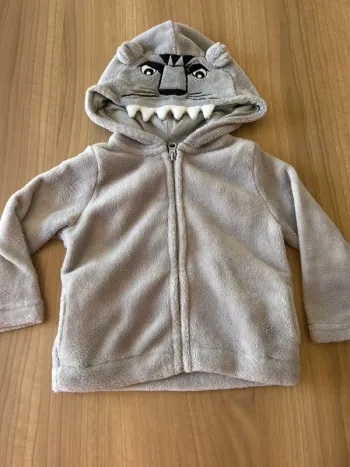 Gilet zippe polaire avec capuche 2-3 ans kiabi