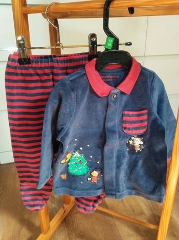 Pyjama velours 2 pièces bébé garçon taille 6 mois