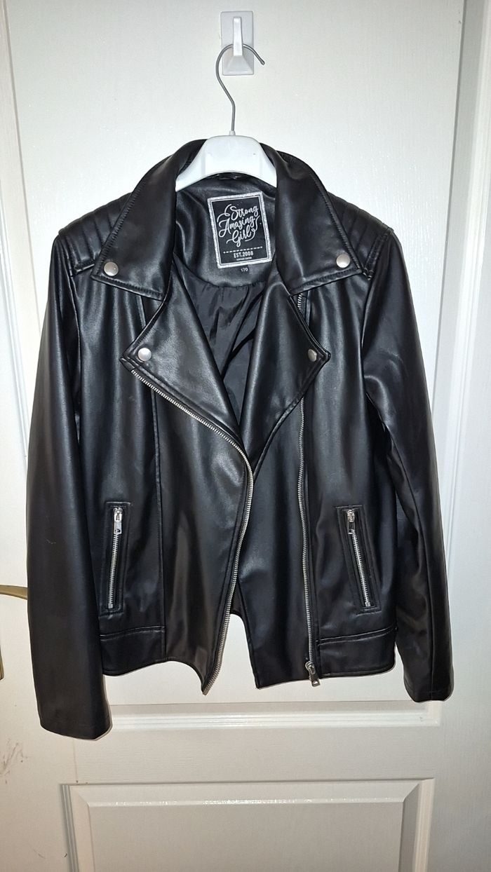 Veste simili cuir fille