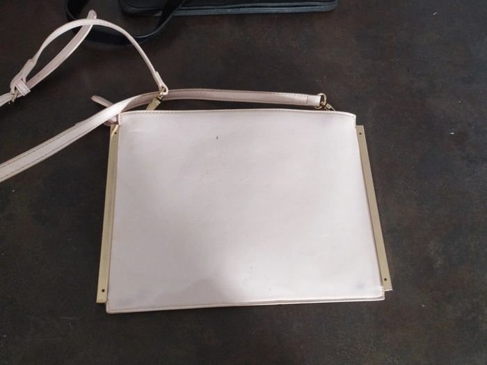 Pochette simili cuir rose