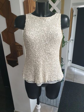 Blouse vintage beige taille M