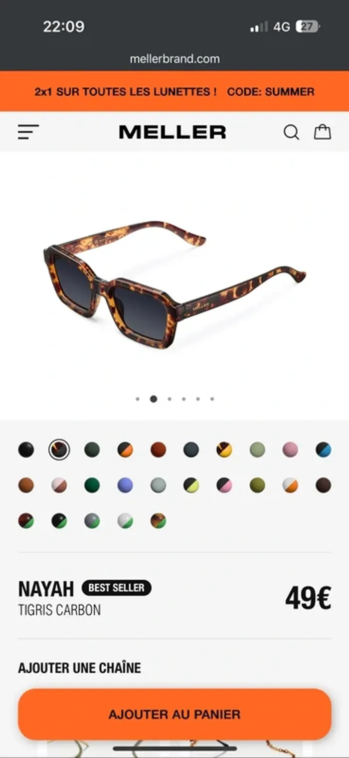 Lunettes de soleil marrons meller - photo numéro 6