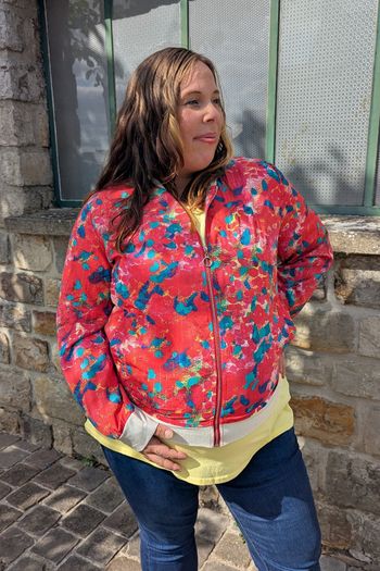 Bomber coloré Sousse détails dorés 
Taille 3XL