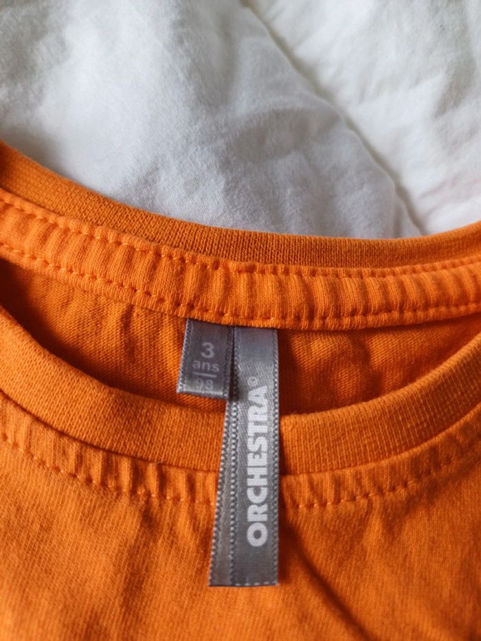 T-shirt orange 3 ans Orchestra - photo numéro 3