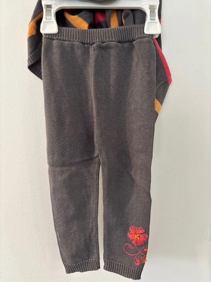 Ensemble robe + legging cachemire - Taille 23 mois - photo numéro 3