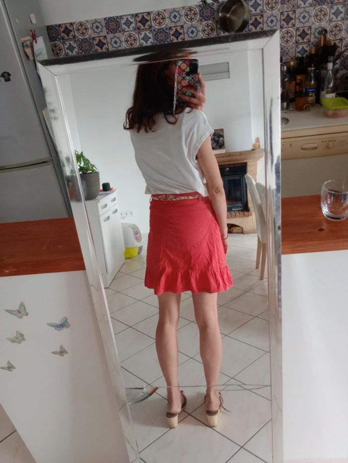 Jupe femme 34 rouge c85 - photo numéro 4