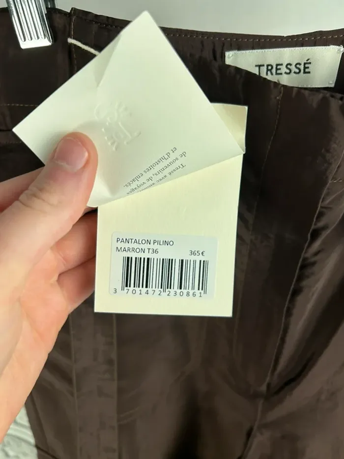 Pantalon large tressé Marron T1 / S neuf - photo numéro 4