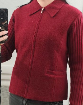 Gilet/veste Burton 100% laine taille XL rouge