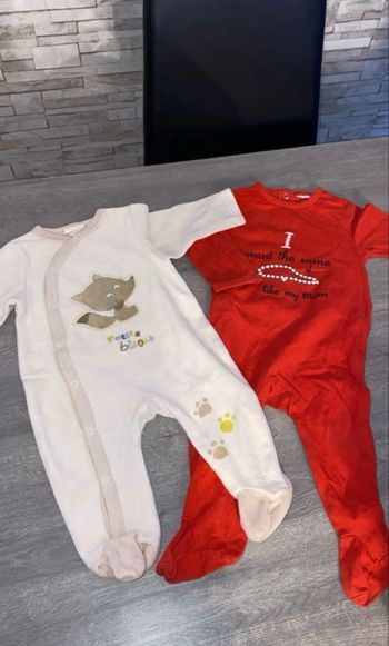Lot de 2 pyjamas 3 mois