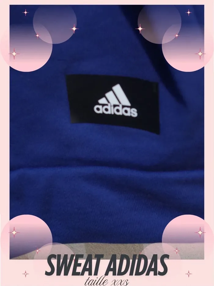 Sweat Adidas bleu - Taille XXS - photo numéro 3