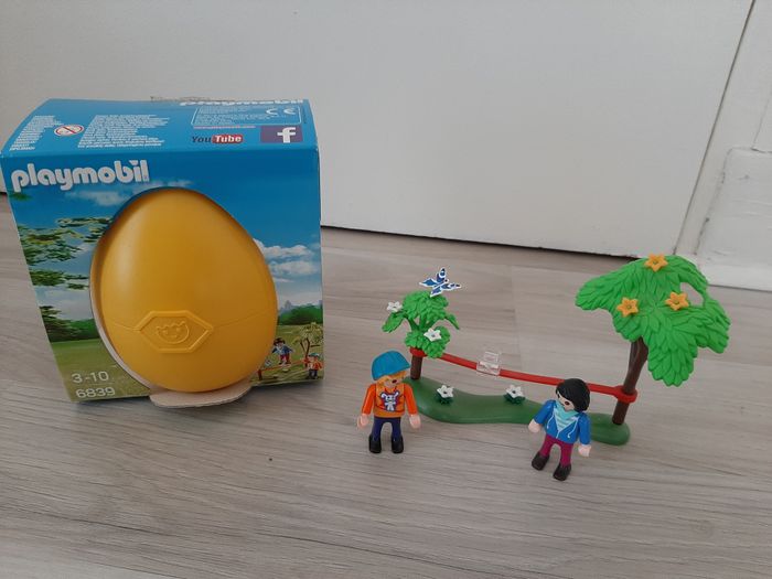 ŒUF DE PÂQUES JAUNE : ENFANTS ÉQUILIBRISTES "PLAYMOBIL" - Réf.6839 - n°95
