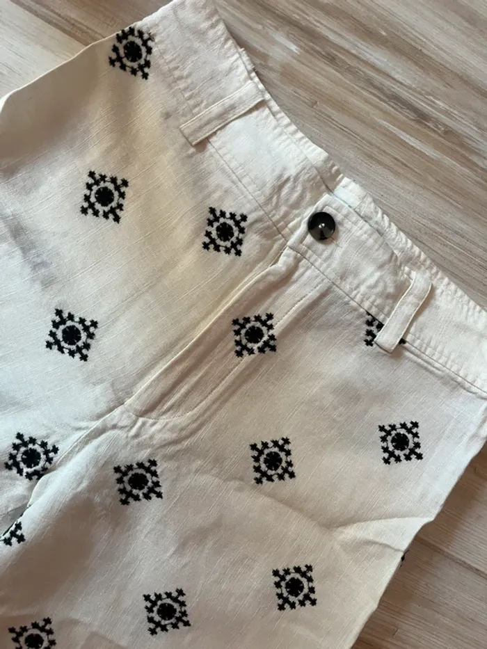 pantalon zara broderie - photo numéro 4