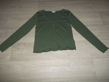 Tee shirt CREEKS faux gilet kaki taille 40 NEUF