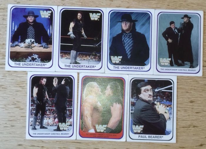 Lot carte 1991 Merlin WWF Italian The Undertaker Rookie Wrestling Trading Cards