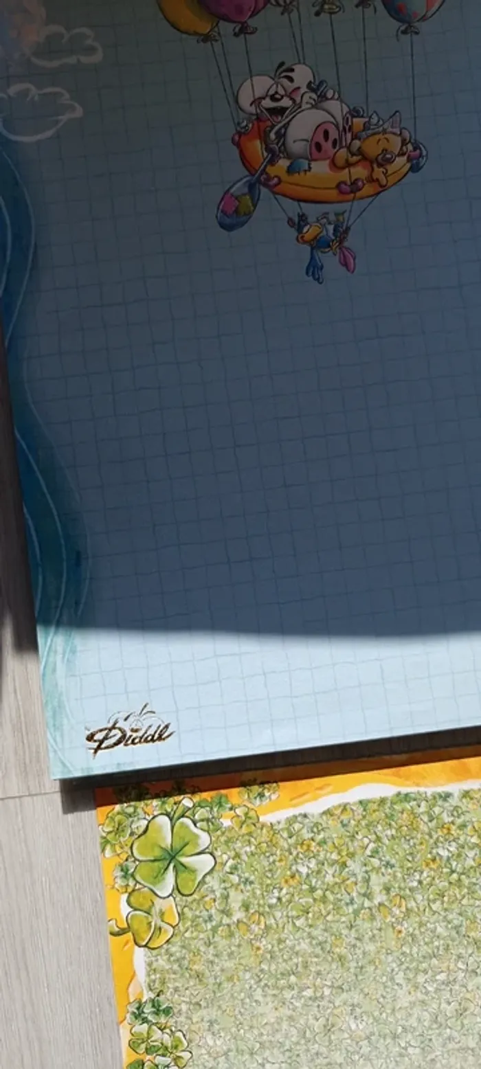 Gros Lot feuilles et bloc note A5 Diddl - photo numéro 3