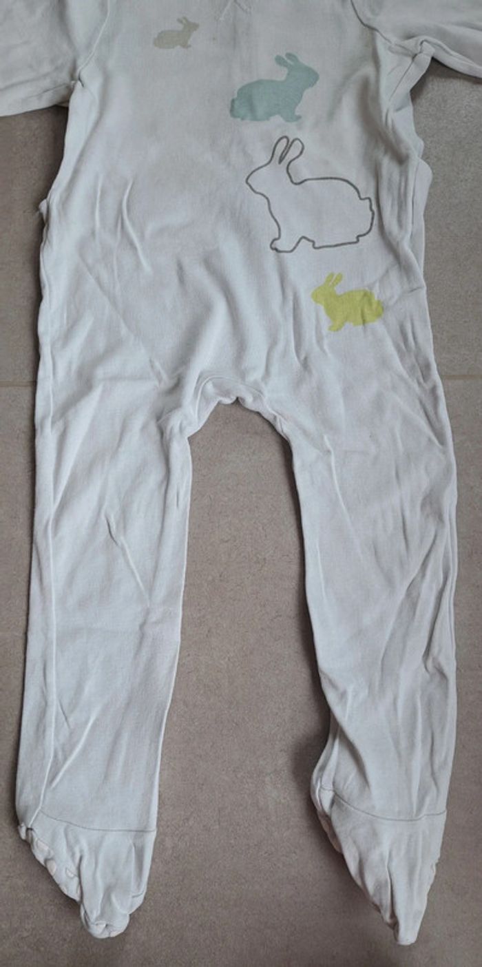 Pyjama une pièce blan Vertbaudet 23 mois - photo numéro 3