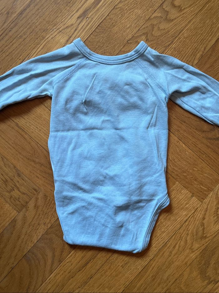 Body bébé 3 mois Petit bateau bleu clair - photo numéro 3