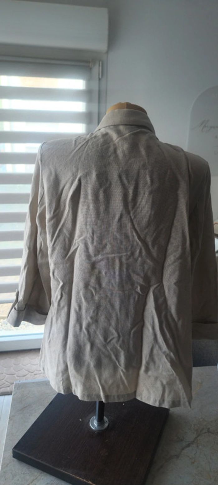 Blazer en lin Vero Moda - Vmjesmilo - Silver Lining - photo numéro 7