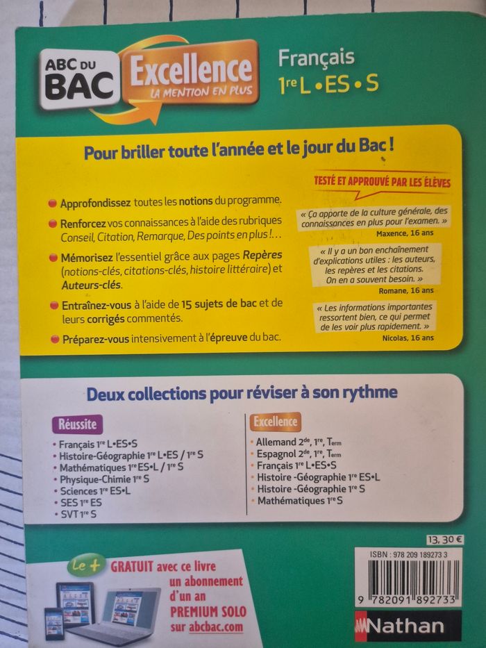 Abc du Bac - Excellence 1ere - photo numéro 2
