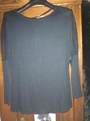 Tee-shirt noir manches 3/4