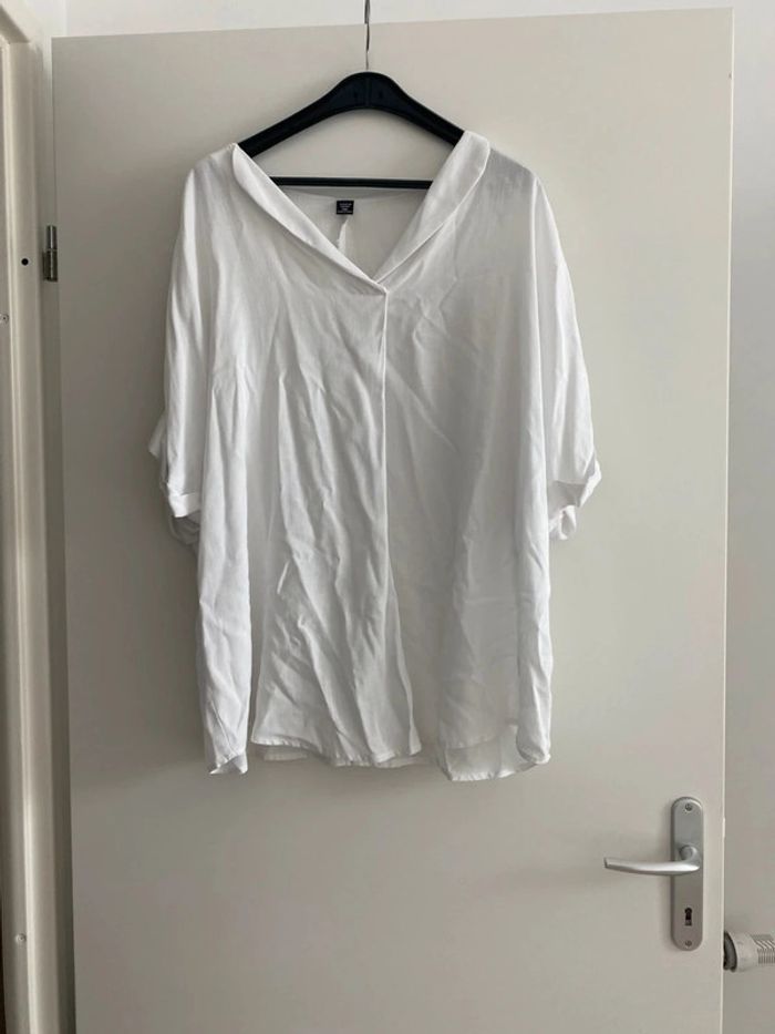 Blouse blanche manches courtes