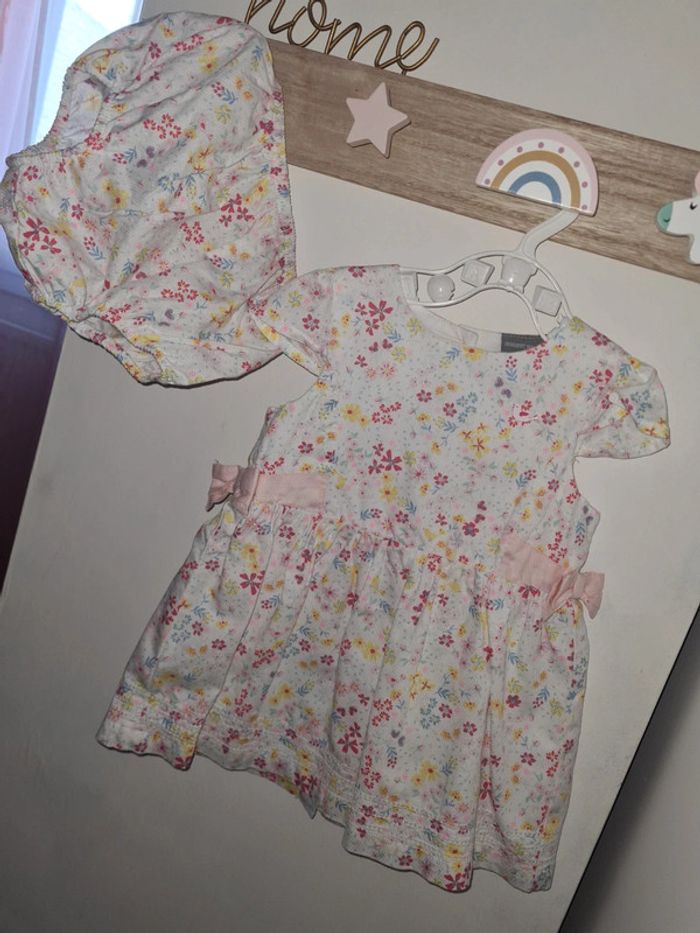 Ensemble robe +culotte bébé fille - photo numéro 2