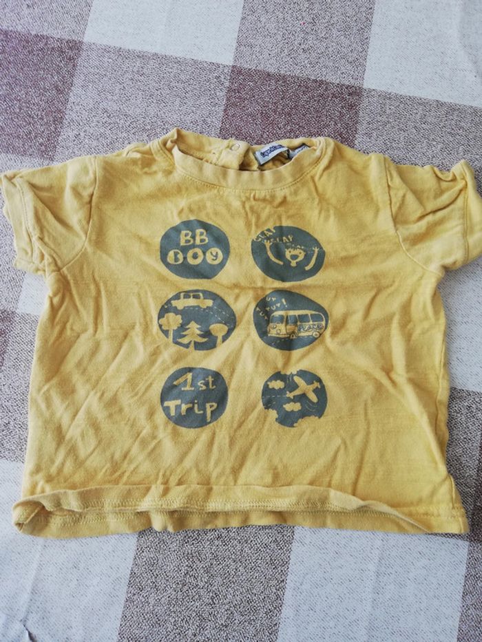 Tee shirt 23 mois jaune manches courtes Tape à l'oeil