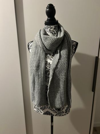 Écharpe Bréal grise fils métallisés 