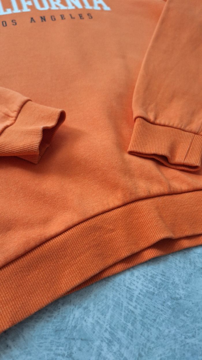 Sweat à capuche orange garçon xs 14 ans - photo numéro 2