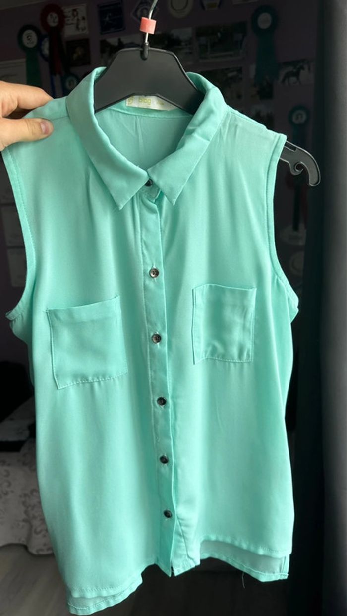 Blouse turquoise
