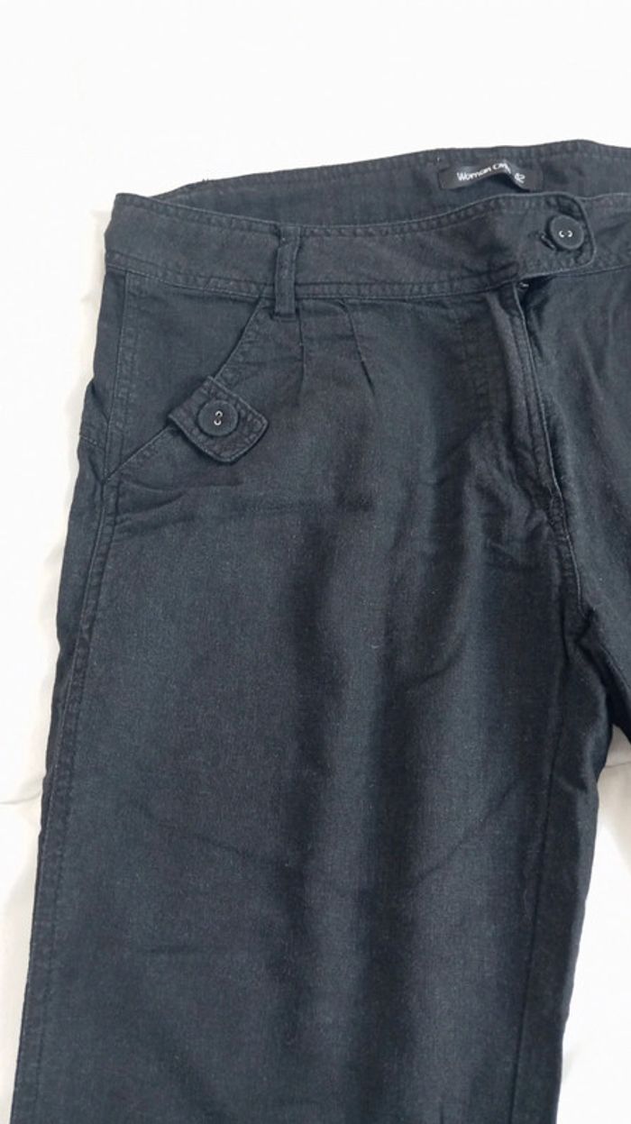 Pantacourt en lin noir femme 42 serre tête inclus - photo numéro 5