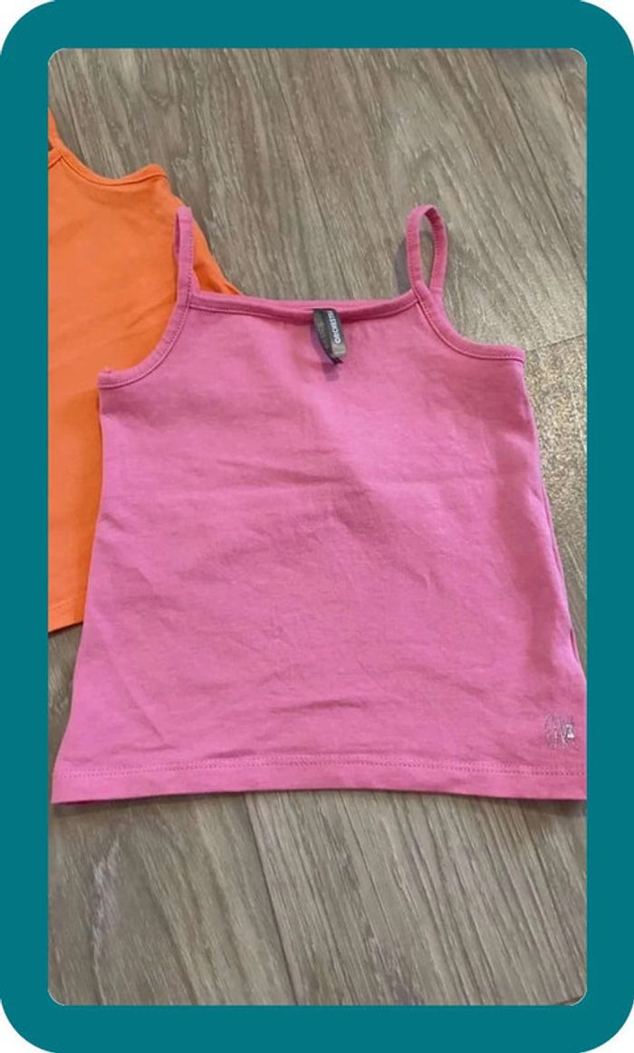 Lot de 2 débardeurs bretelles 12 mois - photo numéro 2