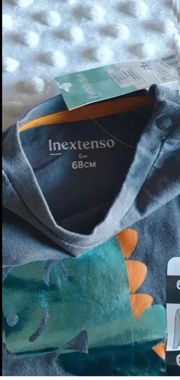 T-shirt manches longues dinosaure in extenso - photo numéro 3