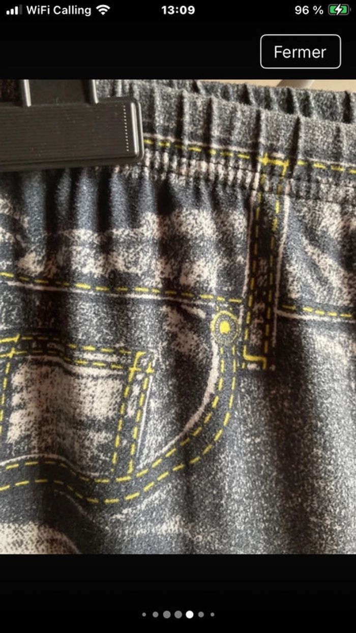 Superbe legging jeans avec stickers style USA taille unique - photo numéro 6