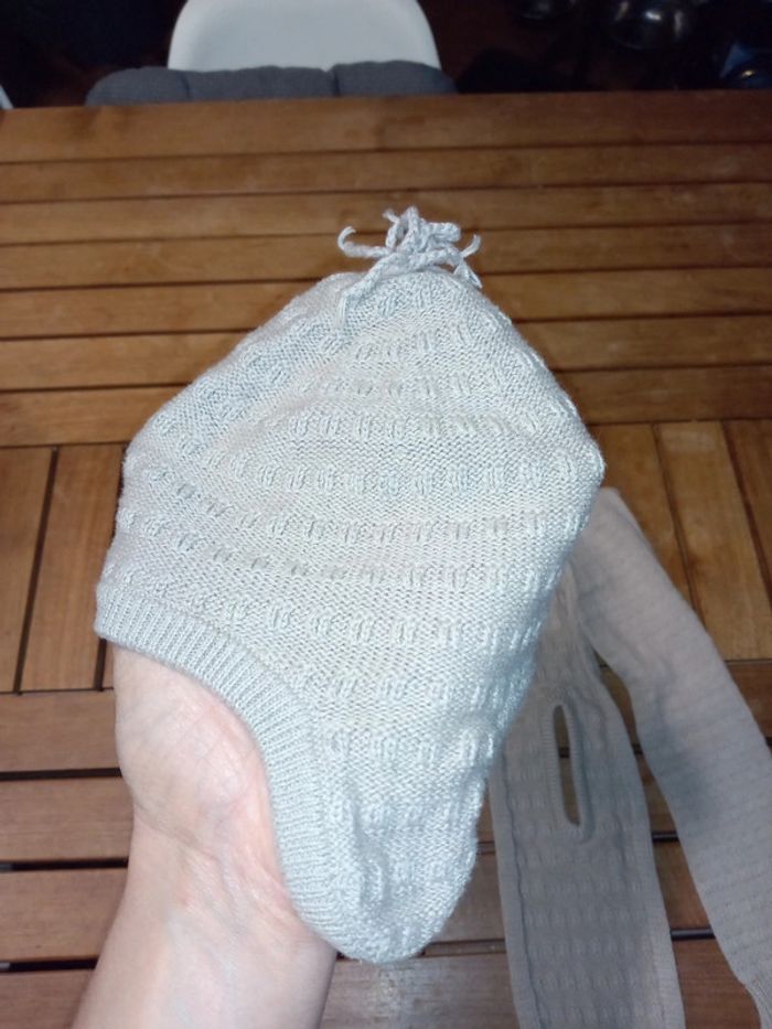 Lot Bonnet + écharpe T 52/54 cm - photo numéro 3