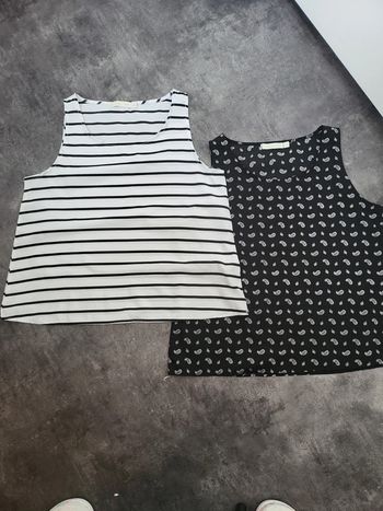 Lot 2 tops fille 12 ans Gémo peu porté