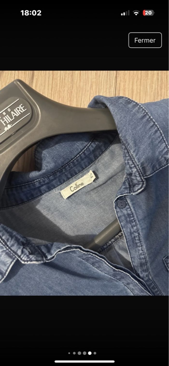 Robe jeans léger taille 42 marque colline - photo numéro 4