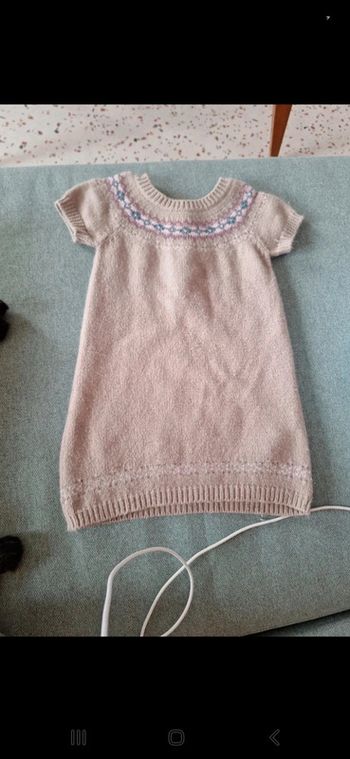 Robe pull manches courtes Cyrillus 18mois 81cm 👻