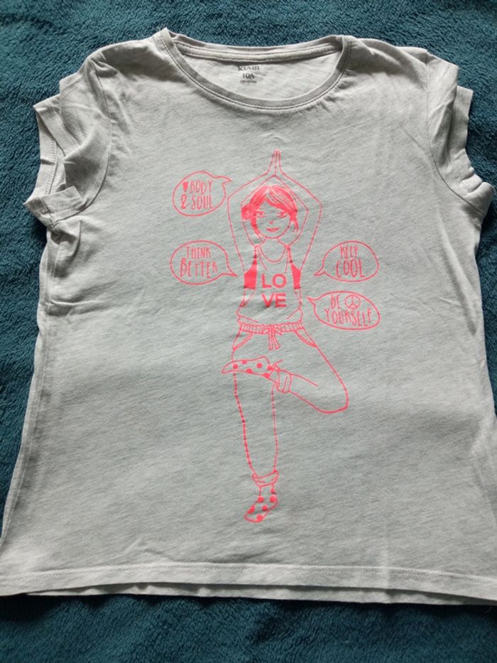 Tee-shirt gris Kiabi 10 ans