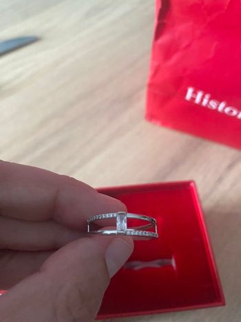 Bague argent T56 moderne 
