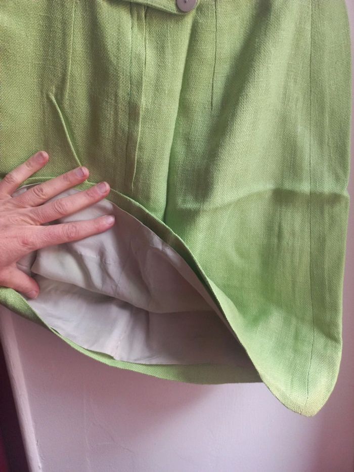 Magnifique tailleur fait main en lin, classe et sexy Taille 36 a 38 - photo numéro 8