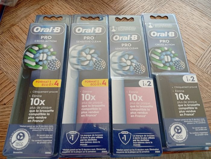 Lot de 12 brossettes oral b à 20€ avec le code 
CHATAIGNE30
Le lot passe à 14€